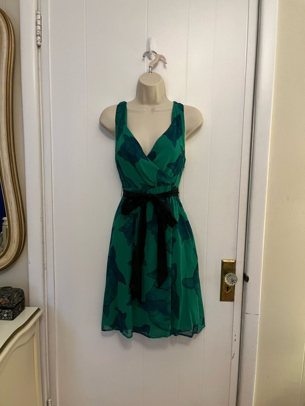 Moulinette Soeurs Turtle Themed Dress with Black Sash